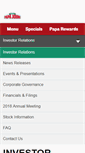 Mobile Screenshot of ir.papajohns.com